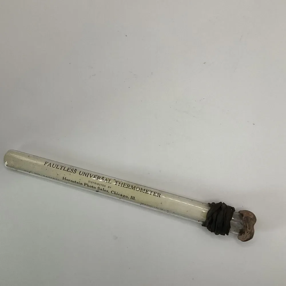 Vtg Hornstein‎ Photo Sales Glass Stirring Rod Thermometer Photography Darkroom